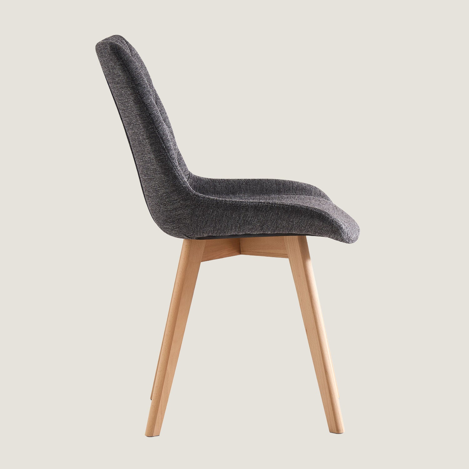 Esszimmerstühle 2er Set TANIA – Polsterstuhl mit Steppung & Holzbeinen | B&D home