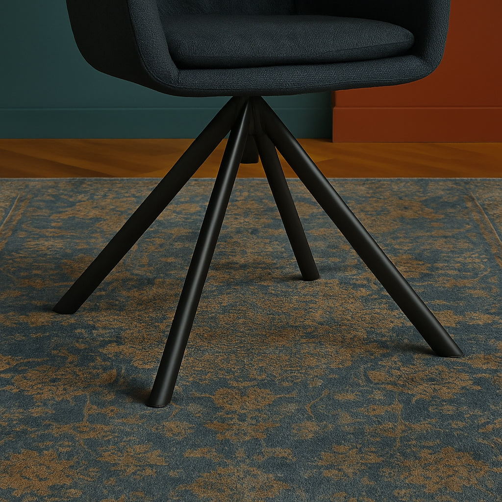 Esszimmerstuhl CAZAR – Drehbarer Polsterstuhl mit Armlehne & Metallgestell | B&D home