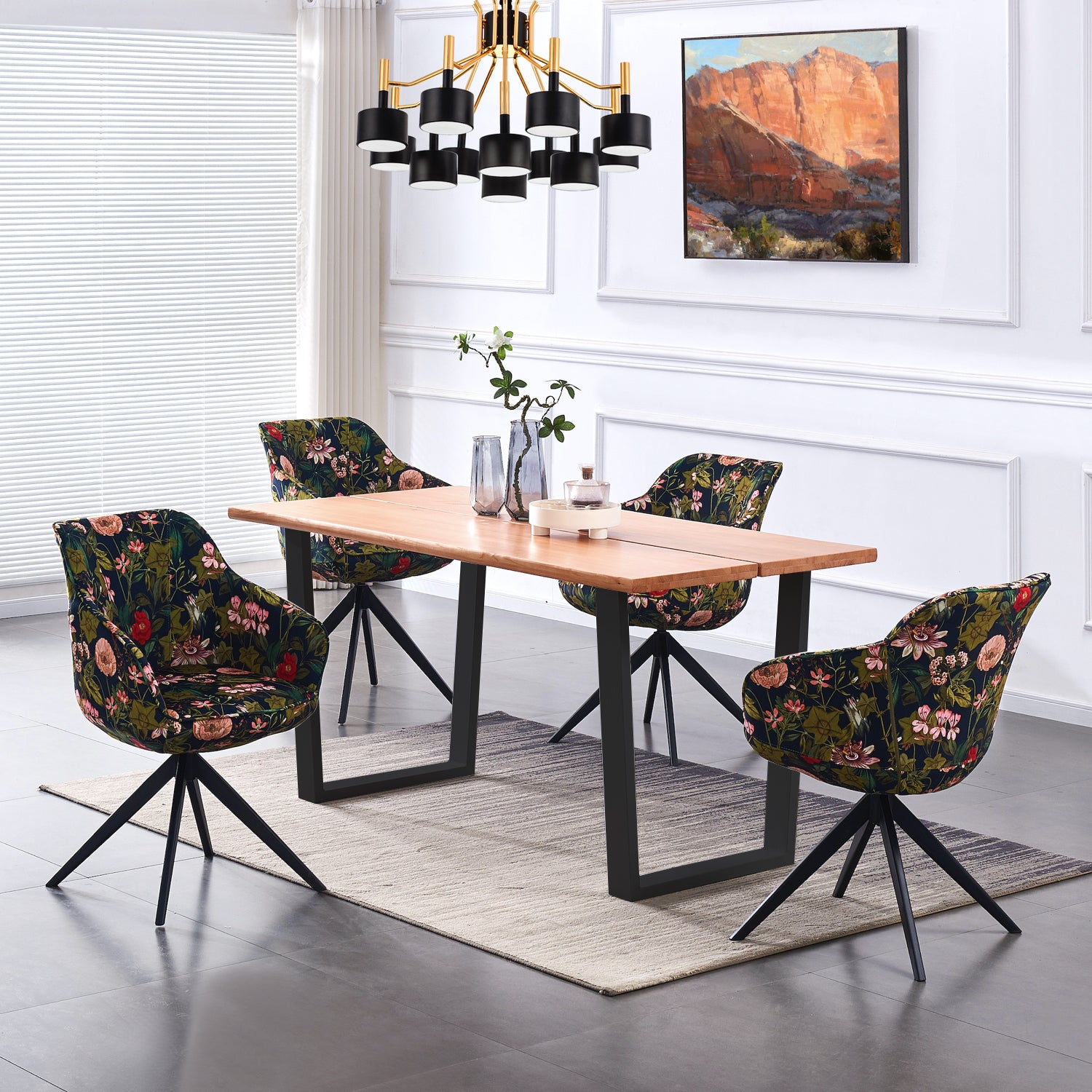 B-Ware Esszimmerstuhl PANDORA, Petrol | komfortabel & stilvoll | B&D home