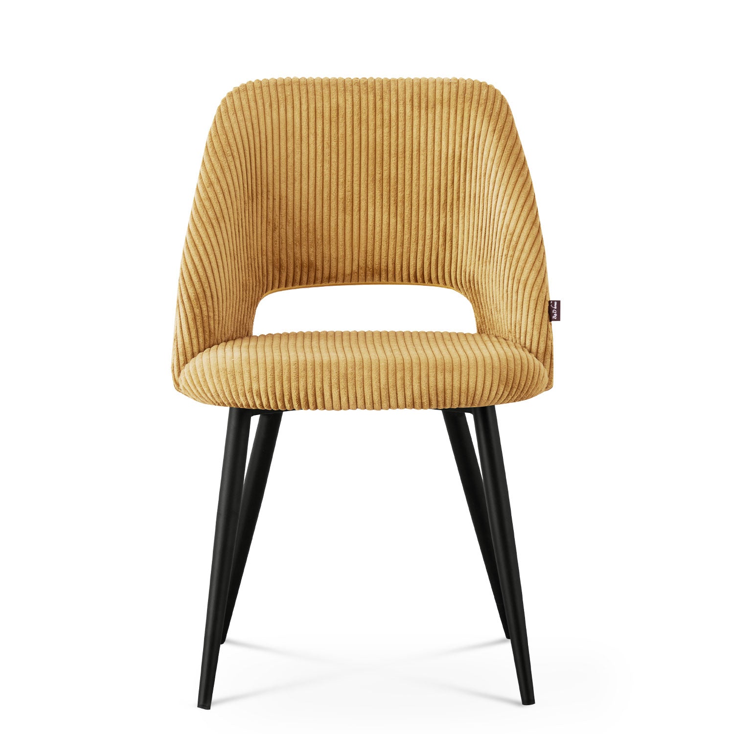 Esszimmerstühle 2er Set VICKY – Polsterstuhl aus Cordstoff mit Metallgestell | B&D home