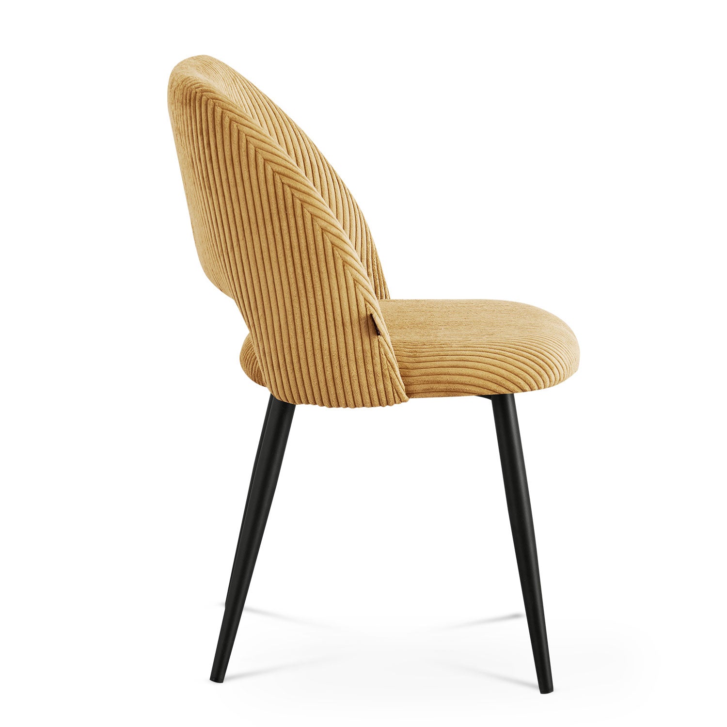 Esszimmerstühle 2er Set VICKY – Polsterstuhl aus Cordstoff mit Metallgestell | B&D home