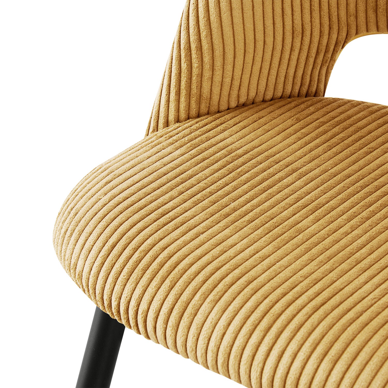 Esszimmerstühle 2er Set VICKY – Polsterstuhl aus Cordstoff mit Metallgestell | B&D home