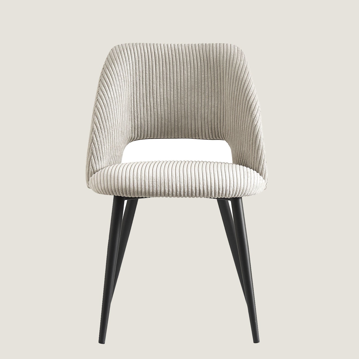 Esszimmerstühle 2er Set VICKY – Polsterstuhl aus Cordstoff mit Metallgestell | B&D home
