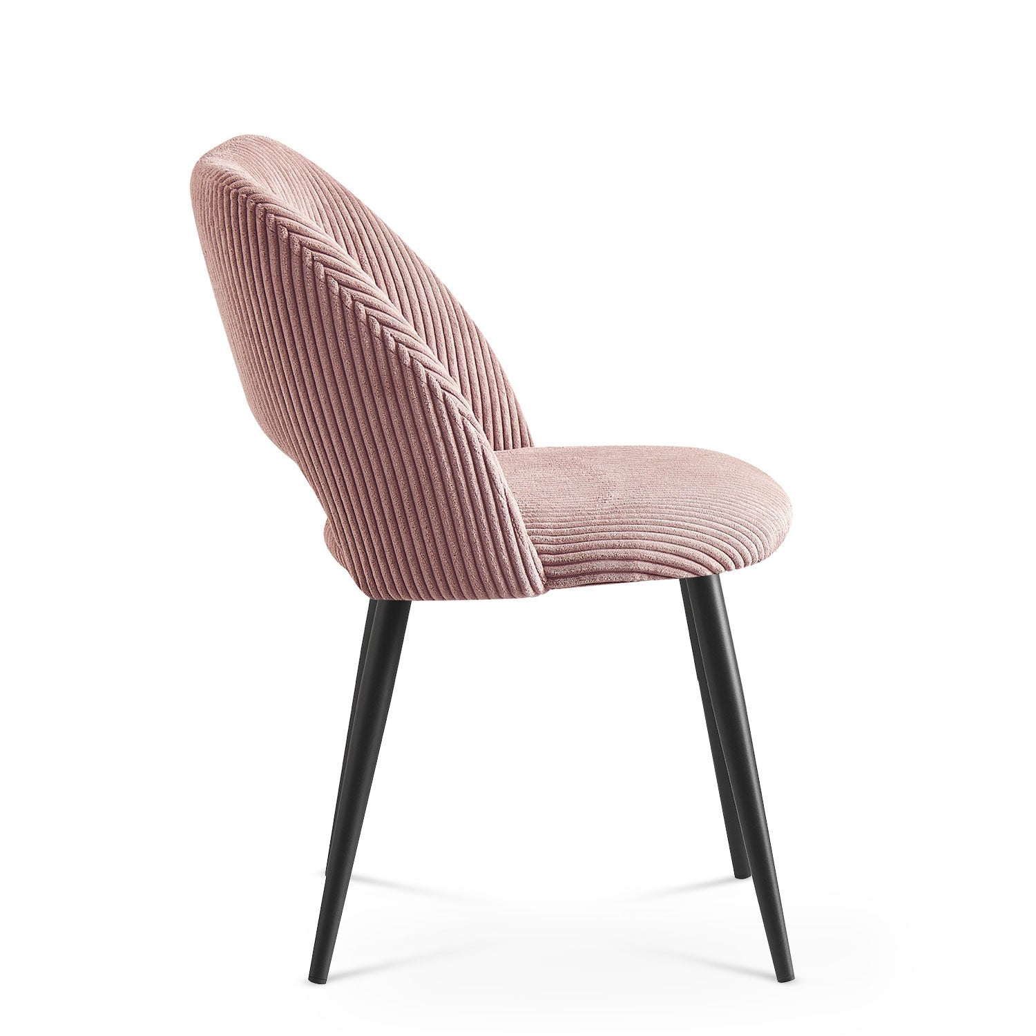 Esszimmerstühle 2er Set VICKY – Polsterstuhl aus Cordstoff mit Metallgestell | B&D home