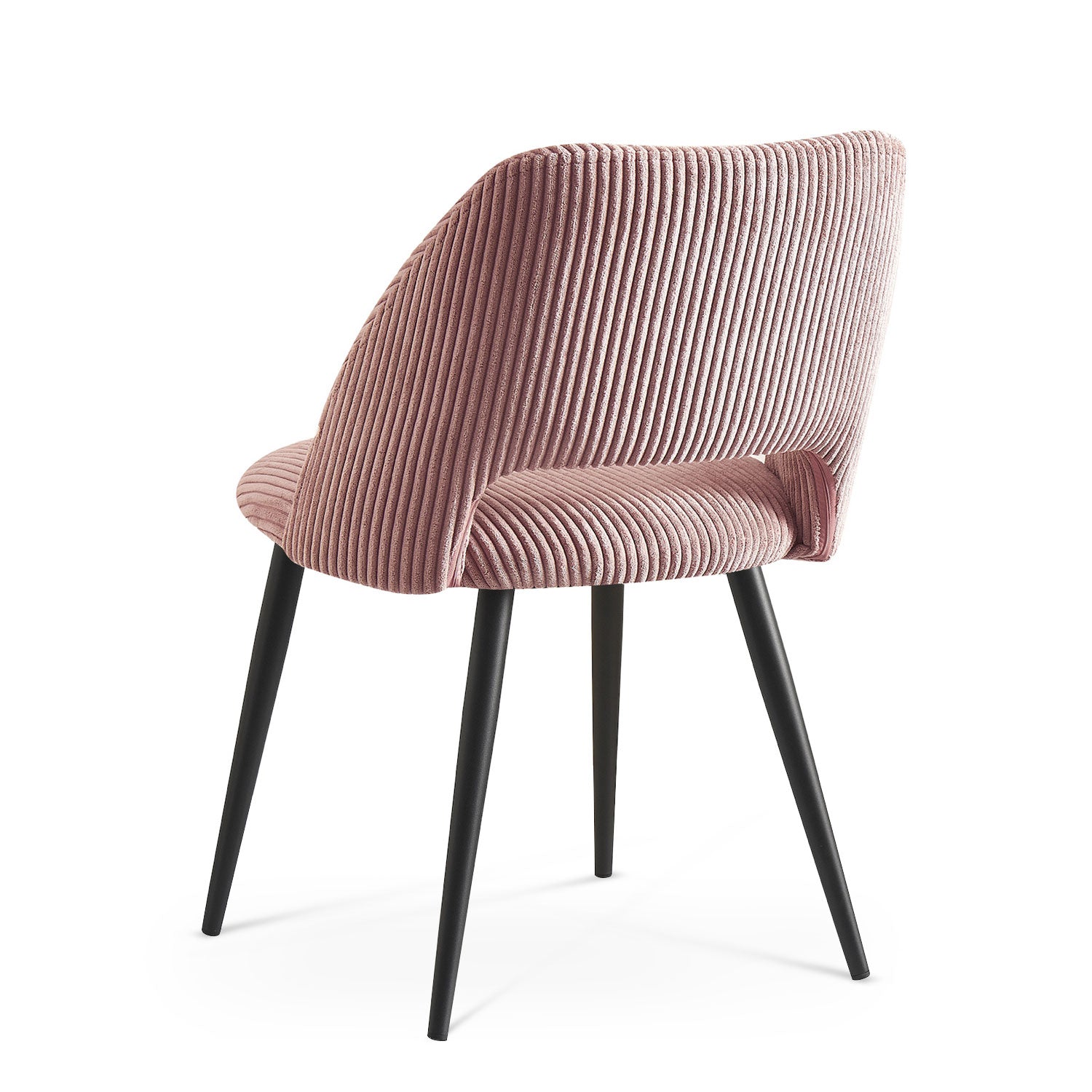 Esszimmerstühle 2er Set VICKY – Polsterstuhl aus Cordstoff mit Metallgestell | B&D home