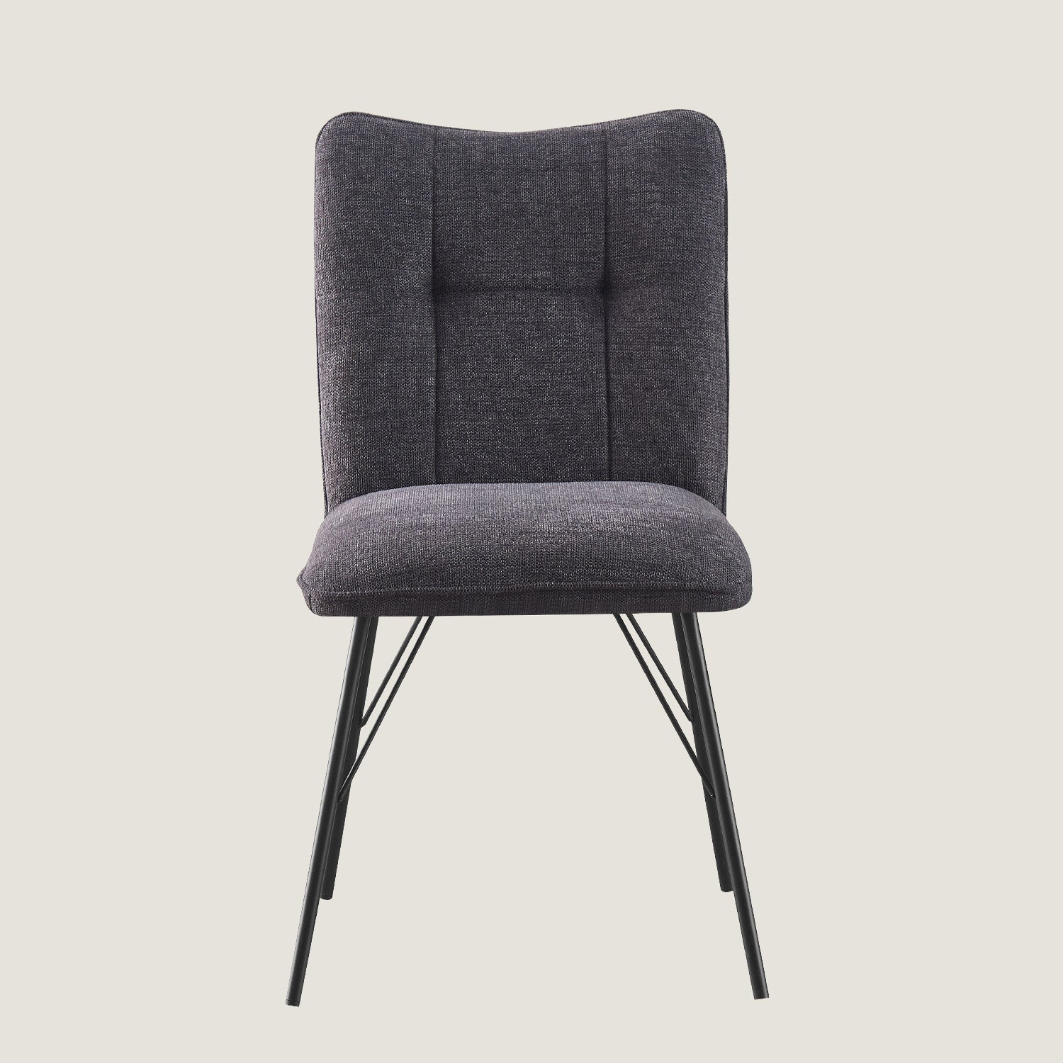 Esszimmerstühle 2er Set NELE – Polsterstuhl mit Steppung & Metallgestell | B&D home