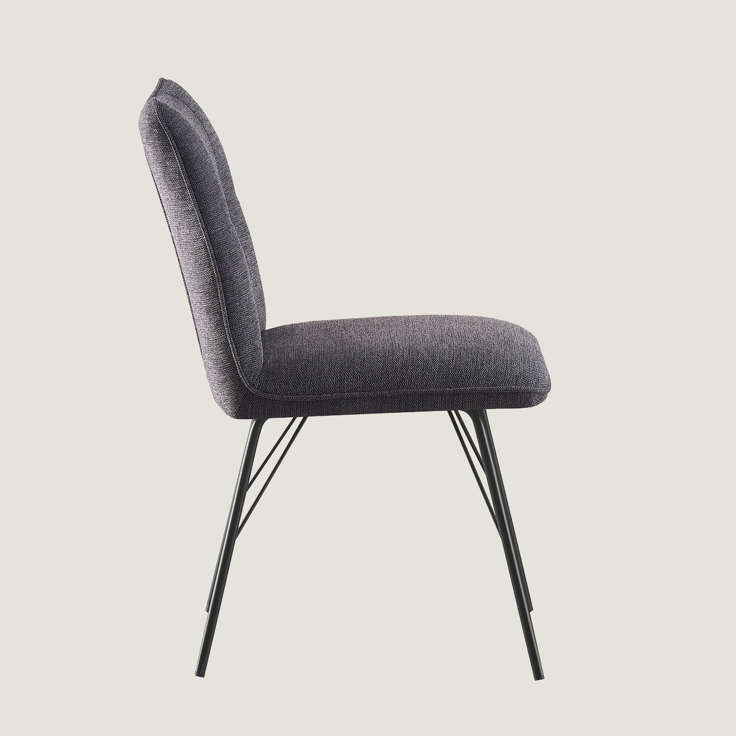 Esszimmerstühle 2er Set NELE – Polsterstuhl mit Steppung & Metallgestell | B&D home