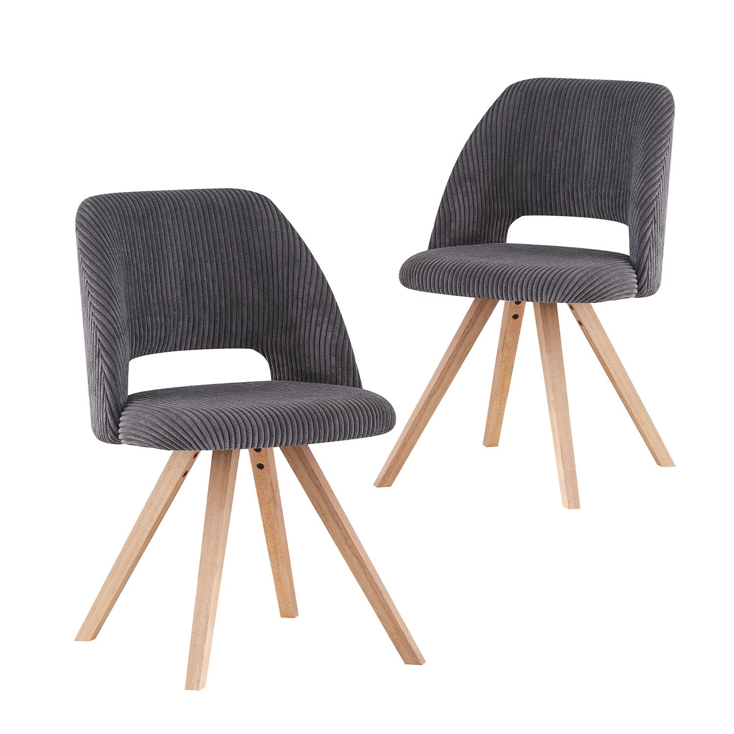 B-Ware Esszimmerstuhl MARY, 2er Set, Anthrazit | komfortabel & stilvoll | B&D home