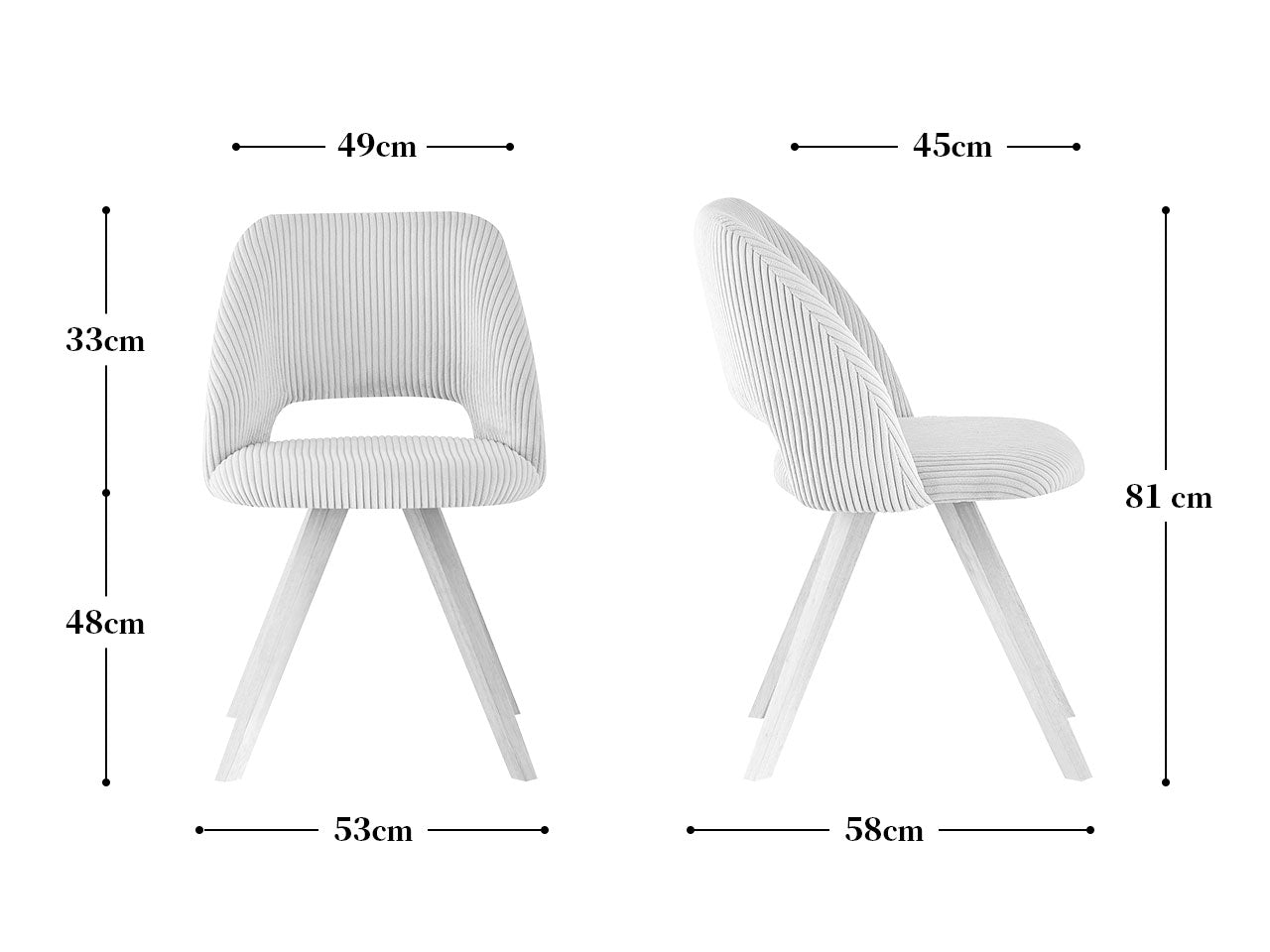 B-Ware Esszimmerstuhl MARY, 2er Set, Grau | komfortabel & stilvoll | B&D home