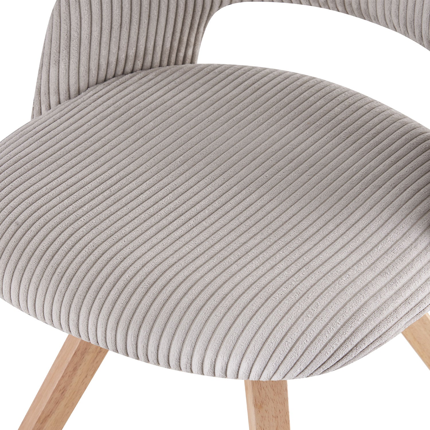 Esszimmerstühle 2er Set VICKY – Polsterstuhl aus Cordstoff mit Metallgestell | B&D home