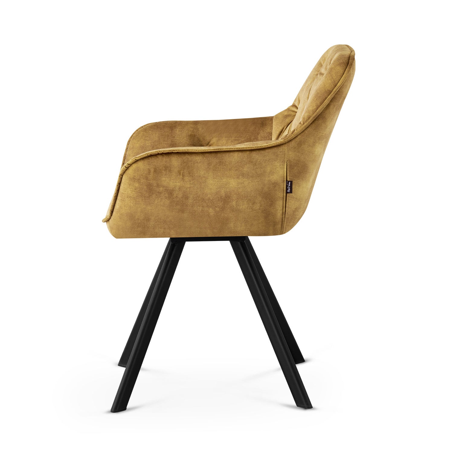 B-Ware Esszimmerstuhl DIETER, 2er Set, drehbar, Gelb | komfortabel & stilvoll | B&D home