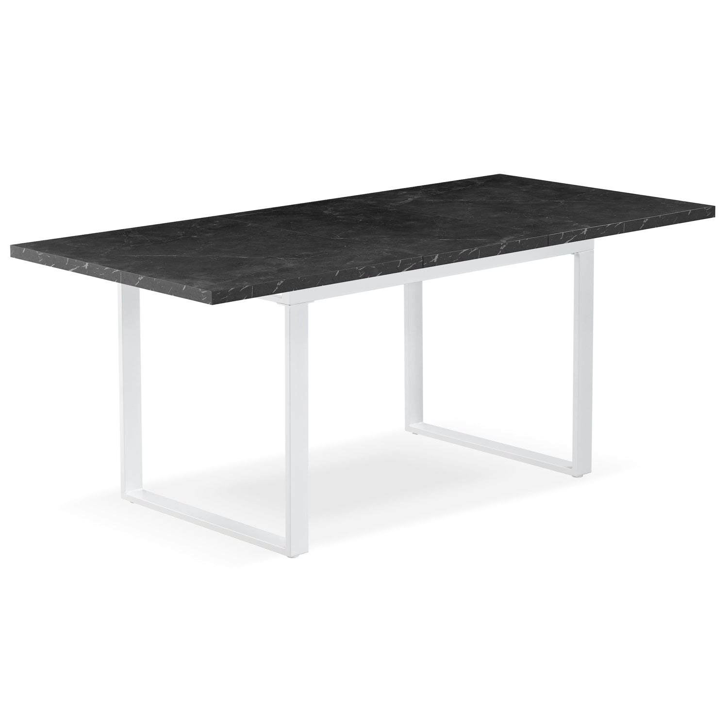 B-Ware Ausziehtisch LEVIN, Marmor-Schwarz | praktisch & modern | B&D home