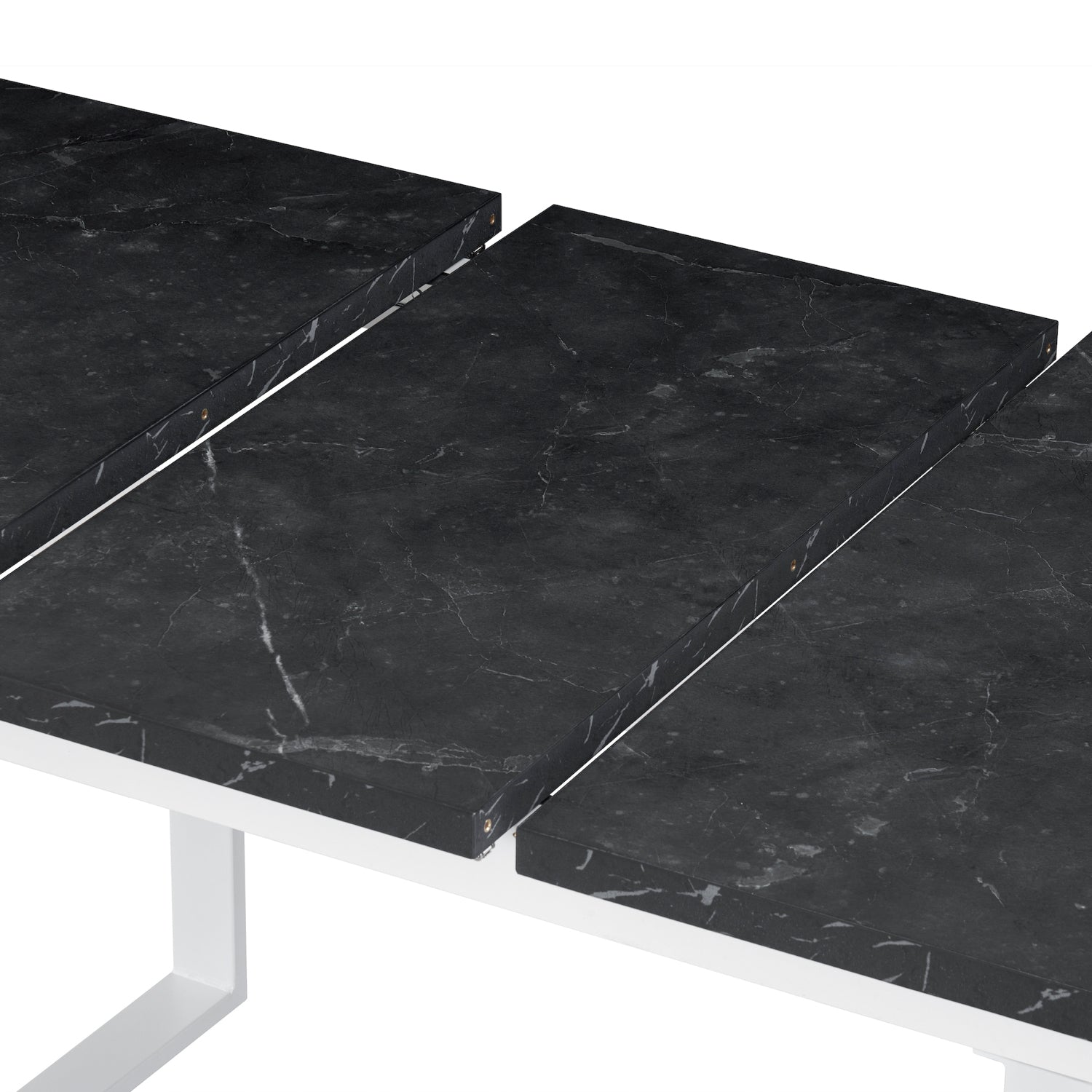 B-Ware Ausziehtisch LEVIN, Marmor-Schwarz | praktisch & modern | B&D home