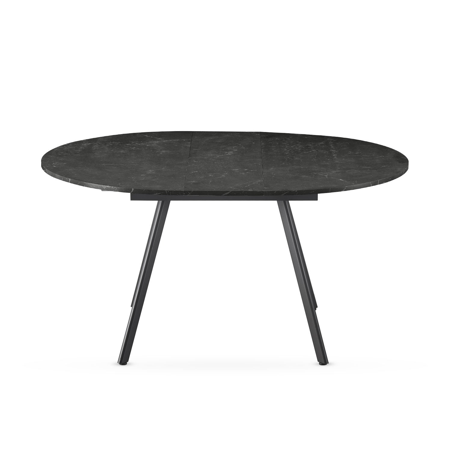B-Ware Ausziehtisch LIV, Rund, Marmor Schwarz | praktisch & modern | B&D home