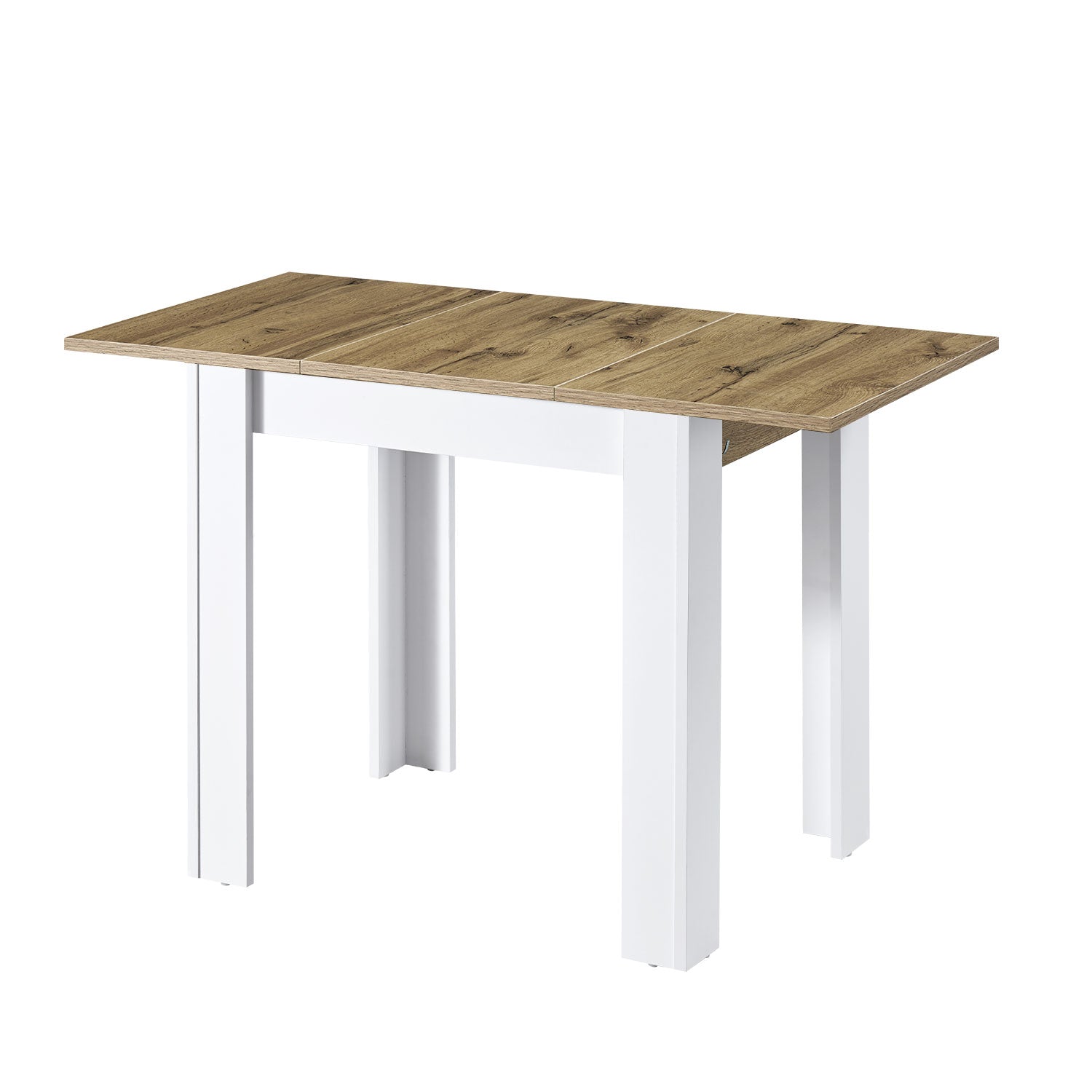 B-Ware Esstisch LIVIUS, 80-120x60cm Eiche-Weiß | praktisch & modern | B&D home