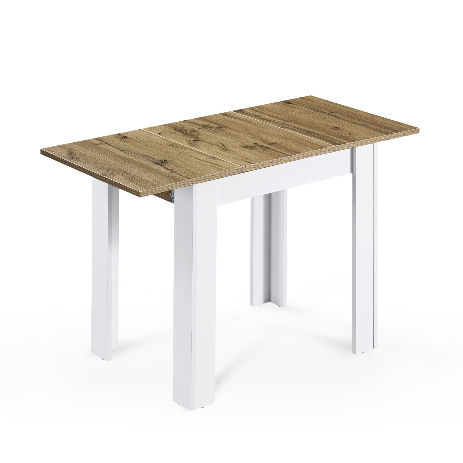 B-Ware Esstisch LIVIUS, 80-120x60cm Eiche-Weiß | praktisch & modern | B&D home