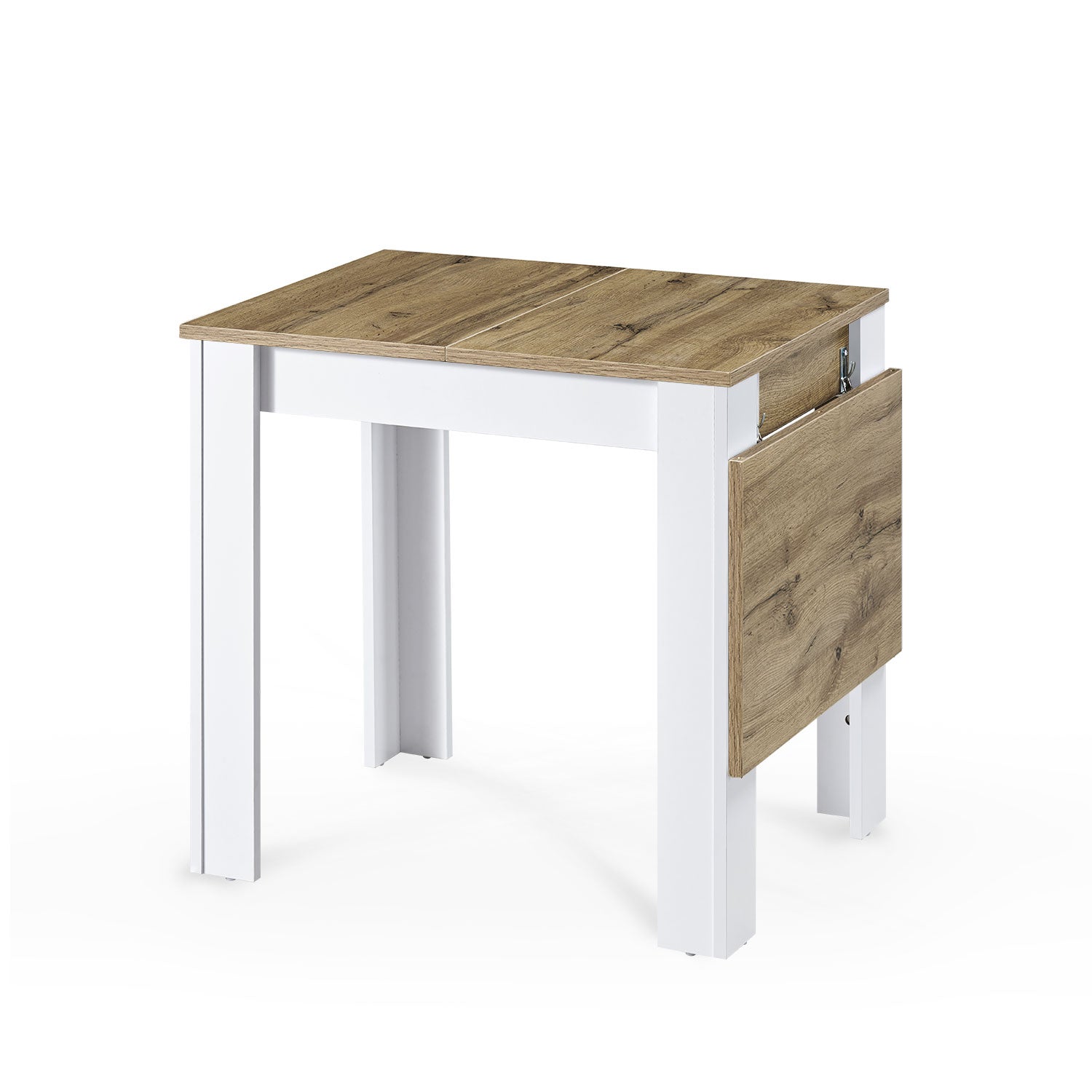 B-Ware Esstisch LIVIUS, 80-120x60cm Eiche-Weiß | praktisch & modern | B&D home