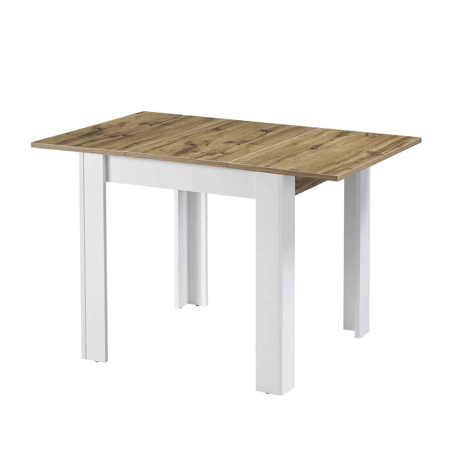B-Ware Esstisch LIVIUS, 80-120x80cm Eiche-Weiß | praktisch & modern | B&D home