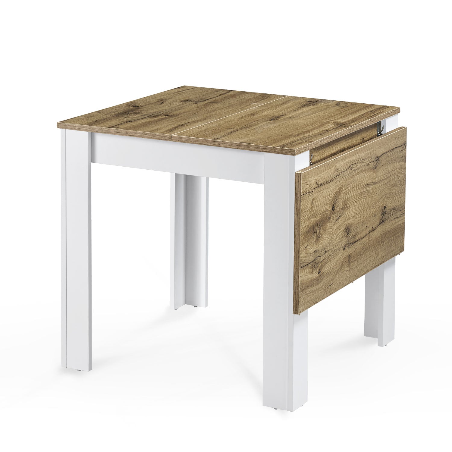 B-Ware Esstisch LIVIUS, 80-120x80cm Eiche-Weiß | praktisch & modern | B&D home