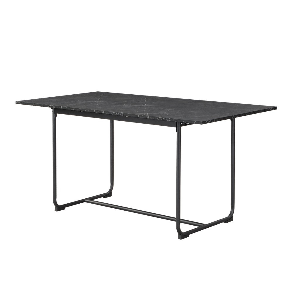 B-Ware Esstisch PIUS, 120-160cm Marmor-Schwarz | praktisch & modern | B&D home