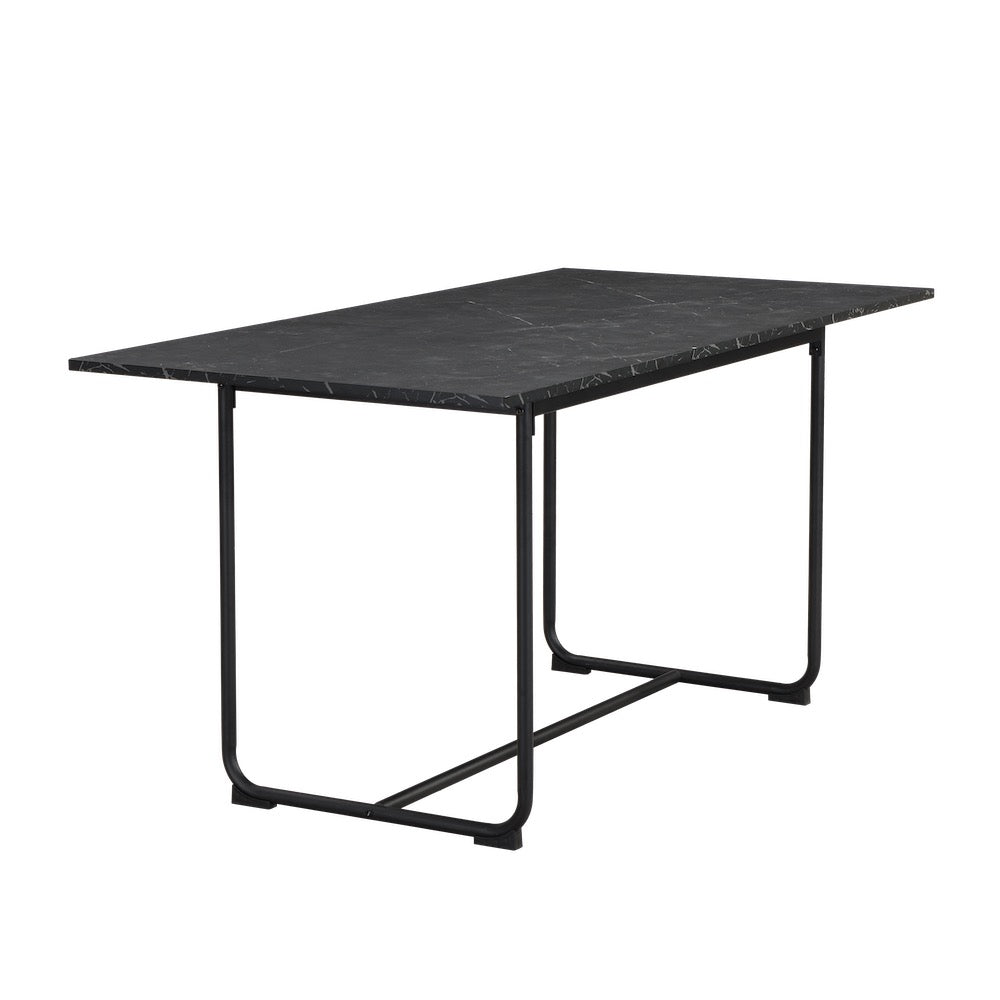 B-Ware Esstisch PIUS, 120-160cm Marmor-Schwarz | praktisch & modern | B&D home