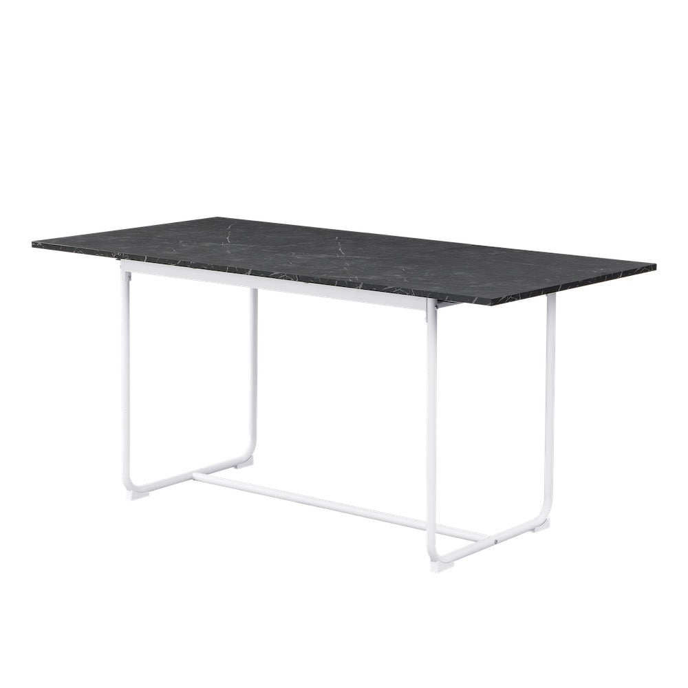 B-Ware Esstisch PIUS, 120-160cm Marmor-Schwarz | praktisch & modern | B&D home