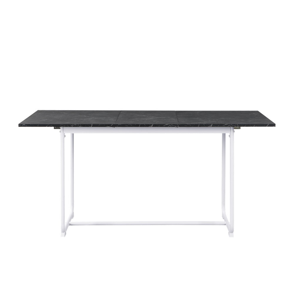 B-Ware Esstisch PIUS, 120-160cm Marmor-Schwarz | praktisch & modern | B&D home