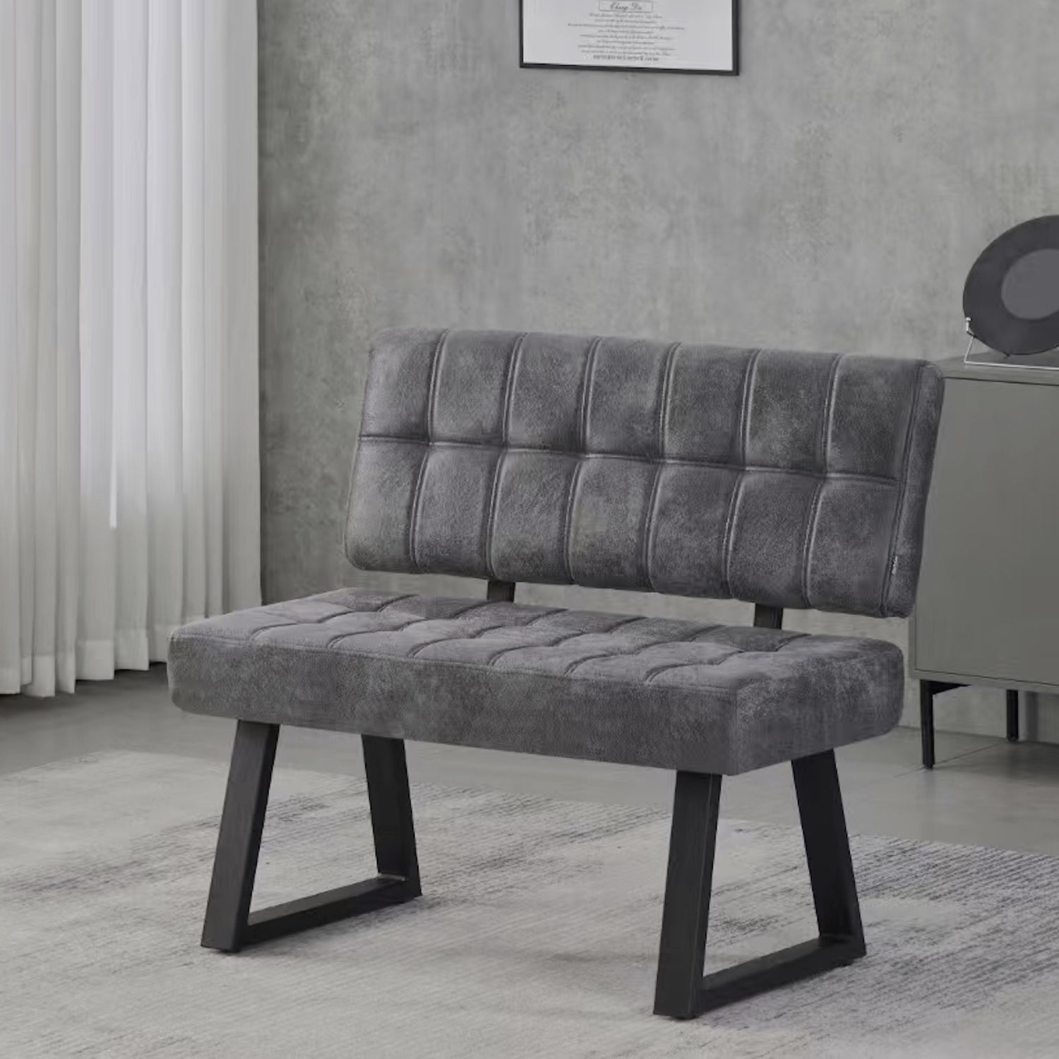 Sitzbank SIGFRID – Esszimmerbank mit Rückenlehne & Metallgestell | B&D home