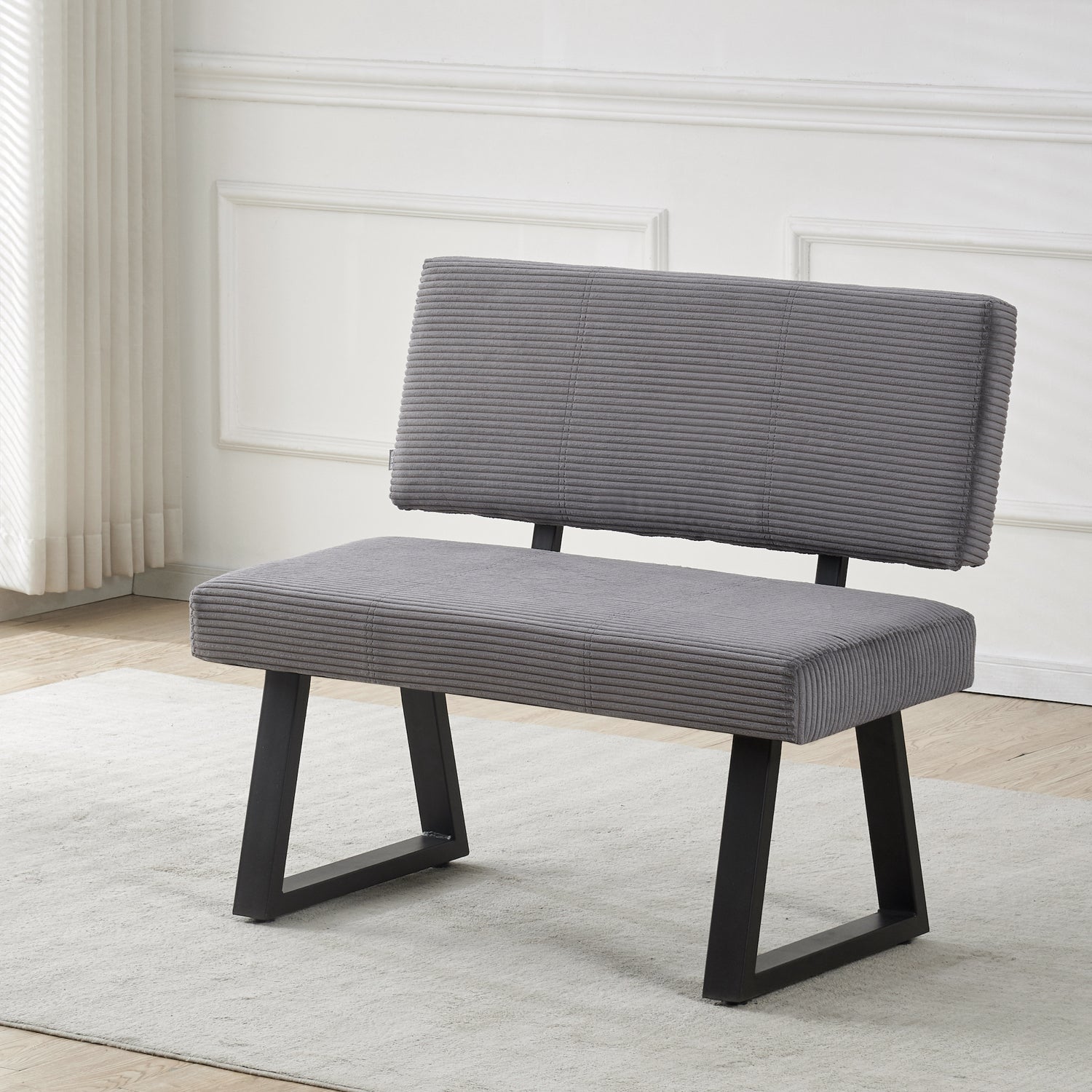 Sitzbank SIGFRID – Esszimmerbank mit Rückenlehne & Metallgestell | B&D home