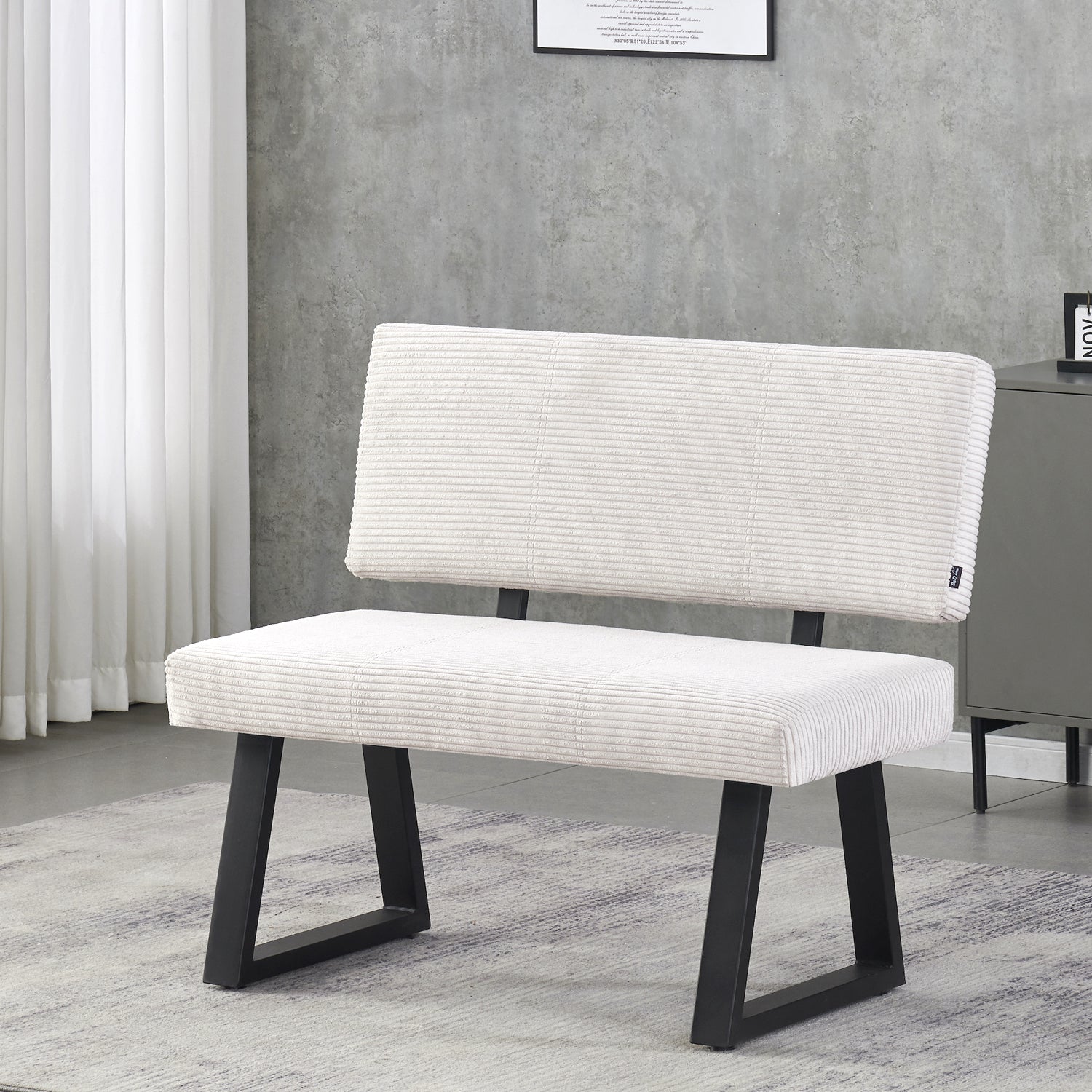 Sitzbank SIGFRID – Esszimmerbank mit Rückenlehne & Metallgestell | B&D home