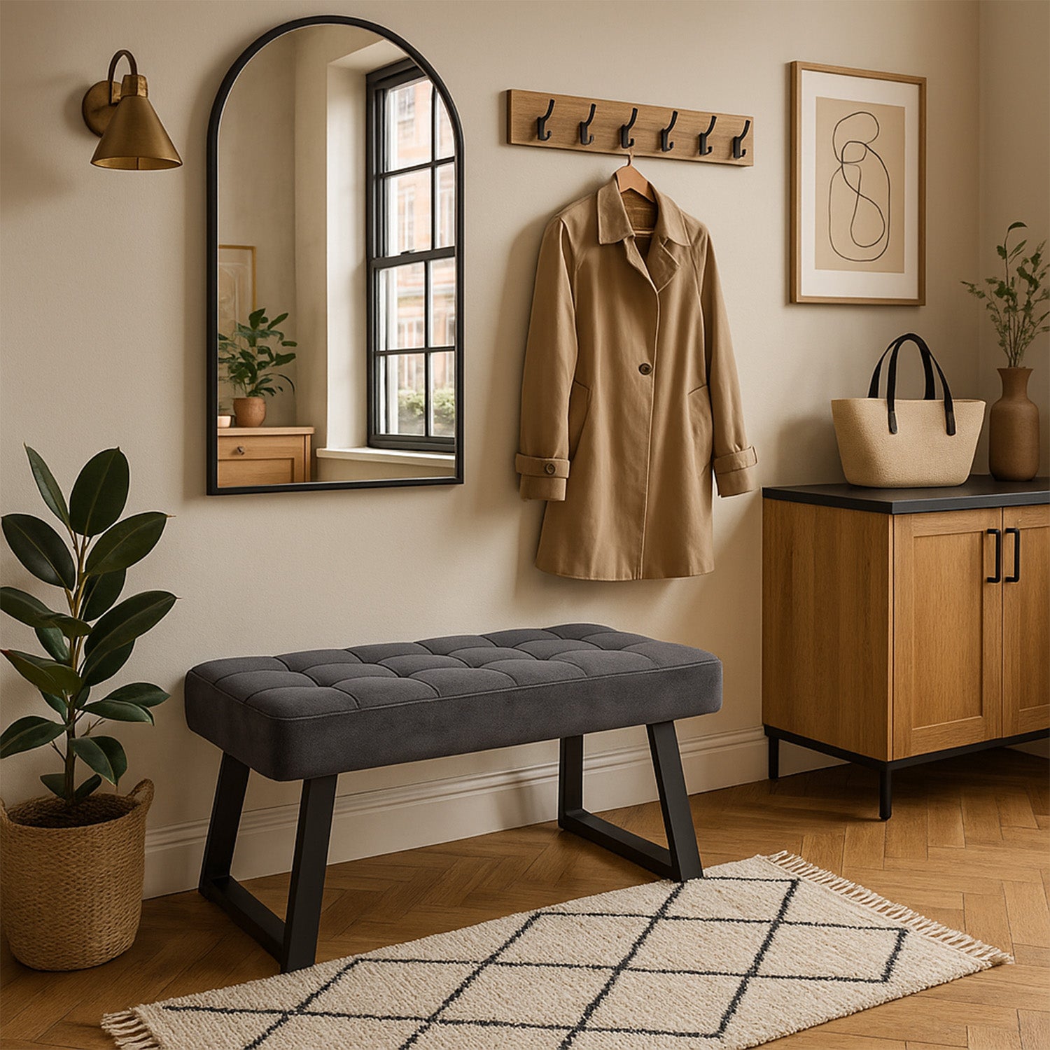Sitzbank DOLCE – Esszimmerbank mit Polster & Metallgestell | B&D home