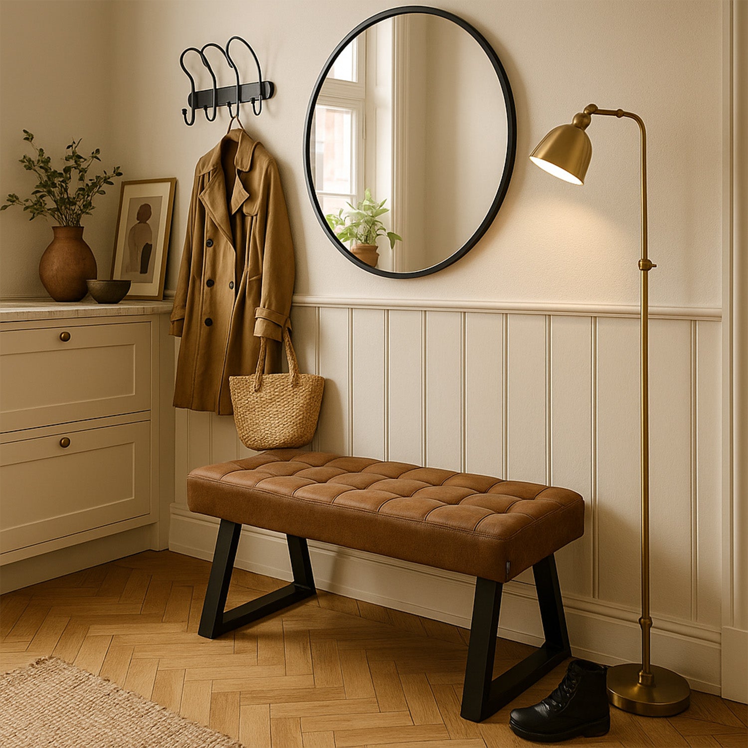 Sitzbank DOLCE – Esszimmerbank mit Polster & Metallgestell | B&D home