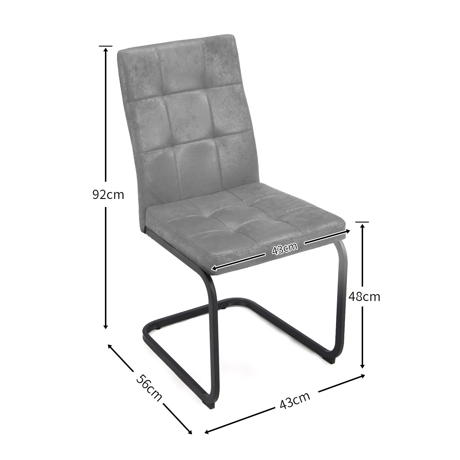 C-Ware Freischwinger OLE, 4er Set, Schwarz  (ungeprüfte Retoure) | praktisch & modern | B&D home