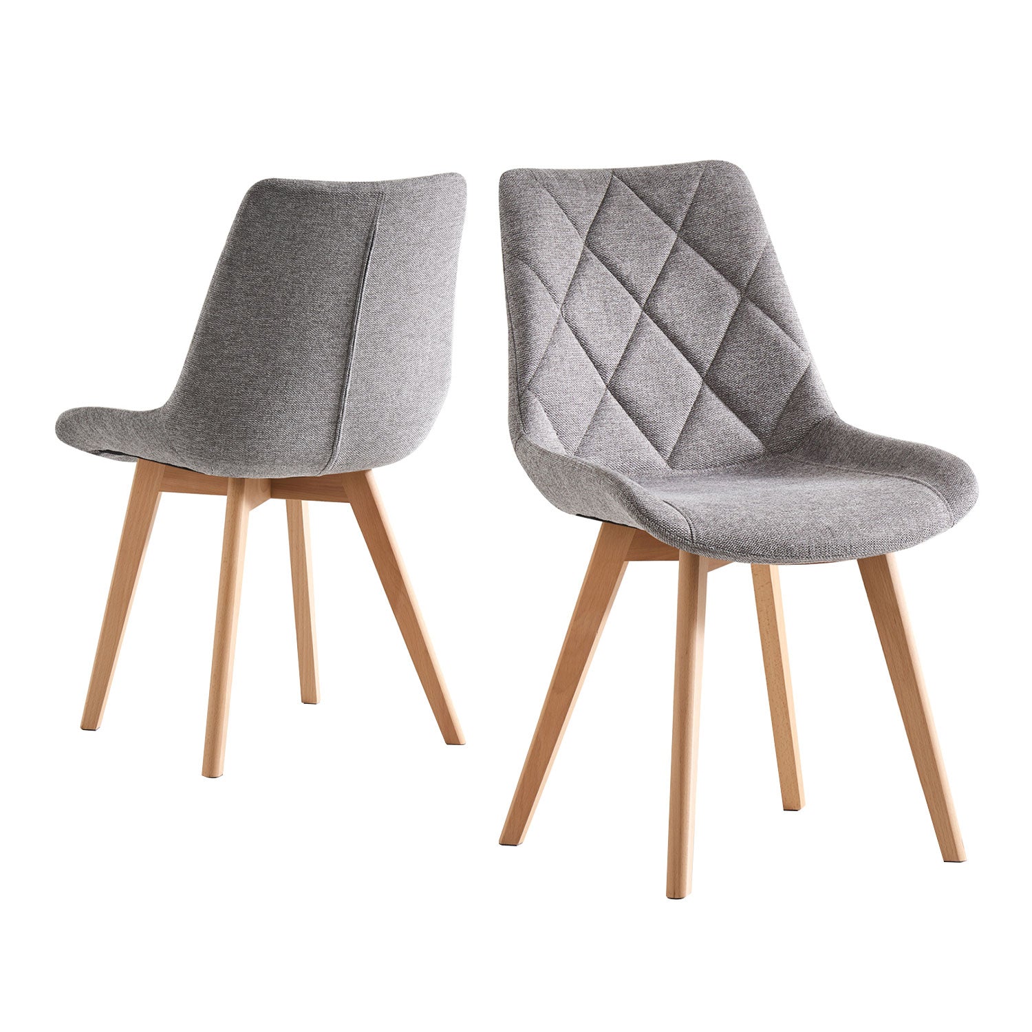 B - Ware Esszimmerstuhl TANIA, 2er Set, Grau - B&D homeEsszimmerstuhl